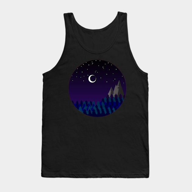 CIRCULAR LANDSCAPE WITH MOON Tank Top by RENAN1989